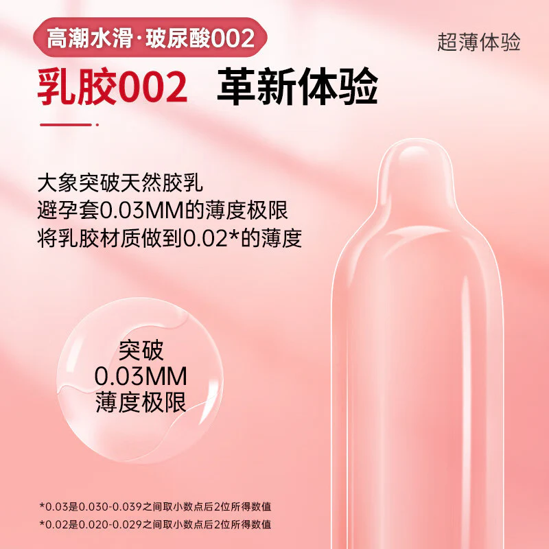 大象高潮水滑玻尿酸800避孕套 - 3只装 - Image 5